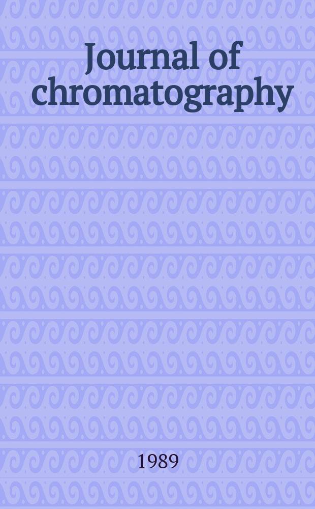 Journal of chromatography : Intern. journal on chromatography, electrophoresis and related methods. Vol.481