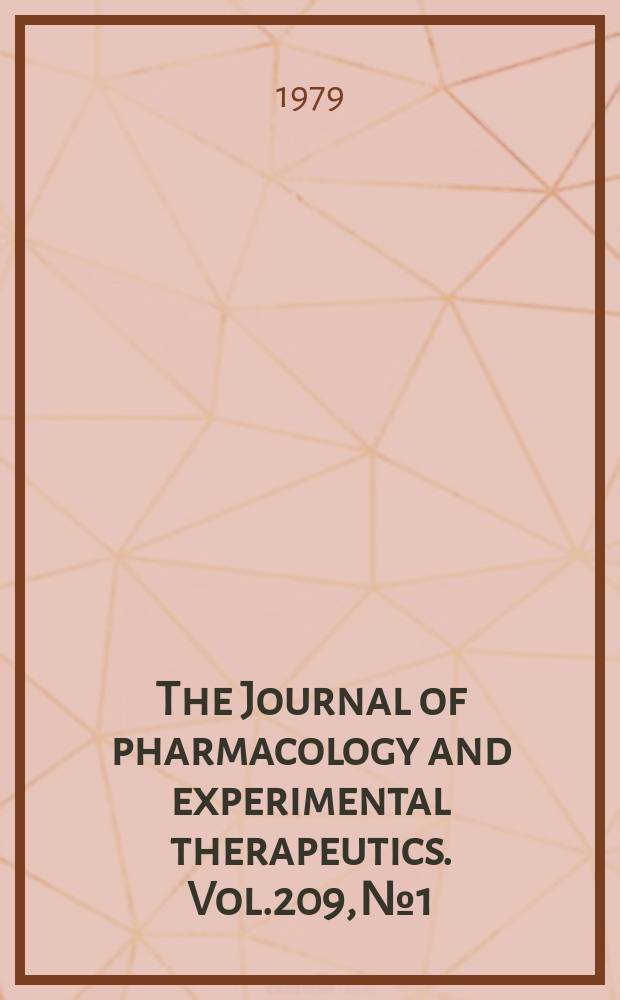 The Journal of pharmacology and experimental therapeutics. Vol.209, №1