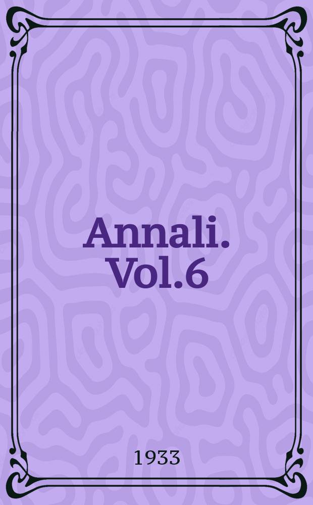 Annali. Vol.6