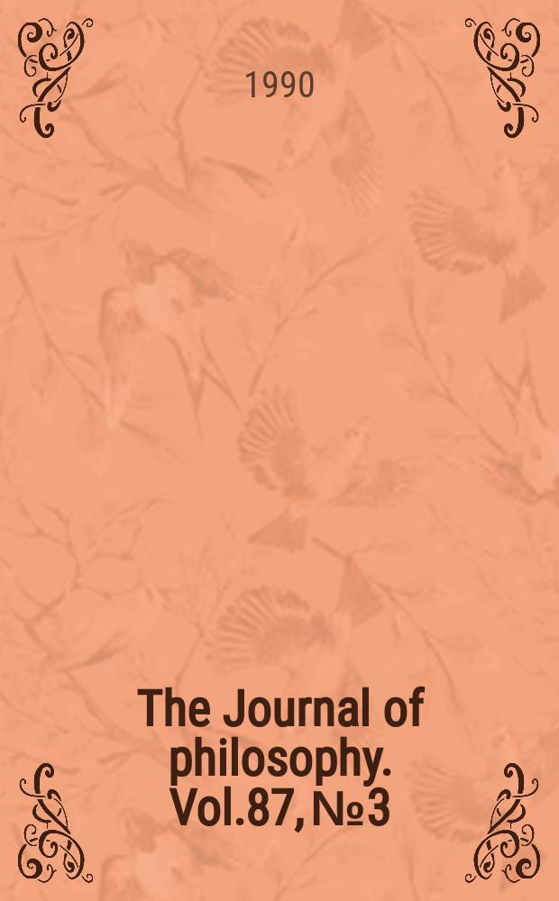 The Journal of philosophy. Vol.87, №3