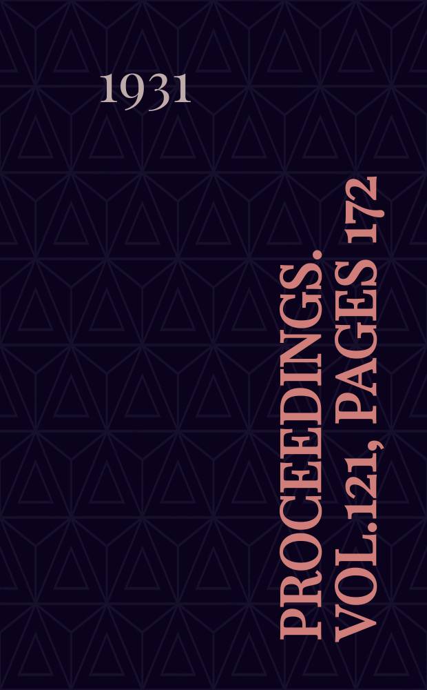 Proceedings. Vol.121, Pages 172