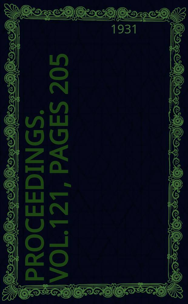 Proceedings. Vol.121, Pages 205