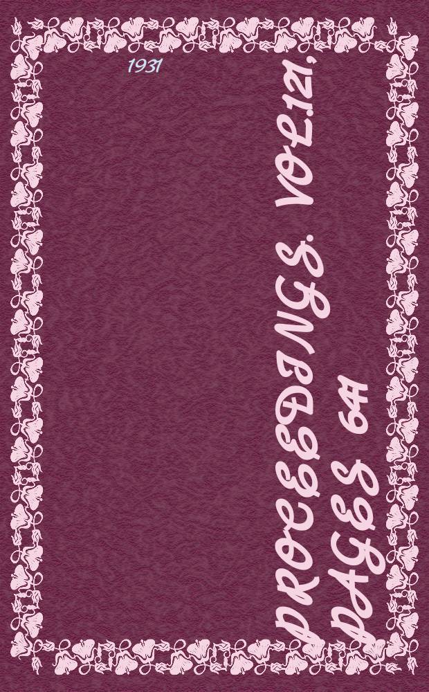 Proceedings. Vol.121, Pages 641