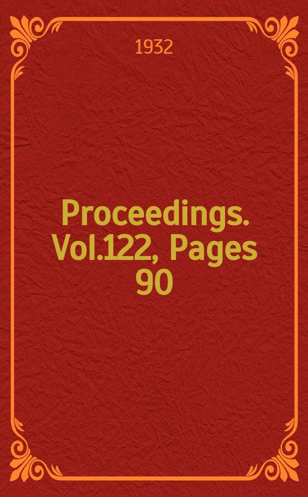 Proceedings. Vol.122, Pages 90