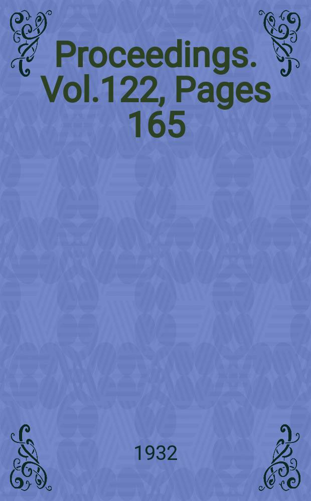 Proceedings. Vol.122, Pages 165