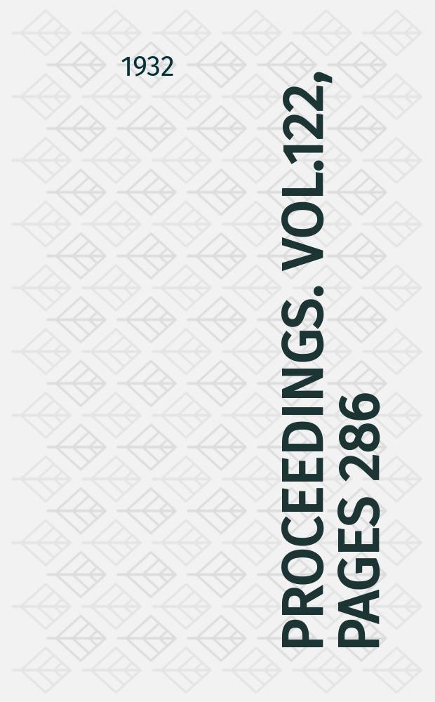 Proceedings. Vol.122, Pages 286
