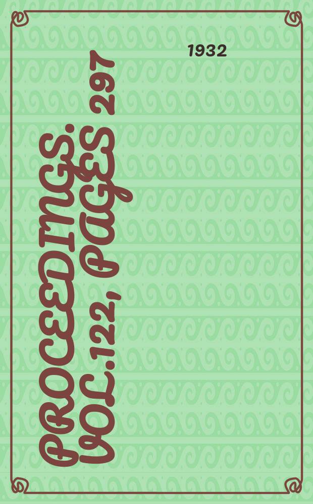 Proceedings. Vol.122, Pages 297