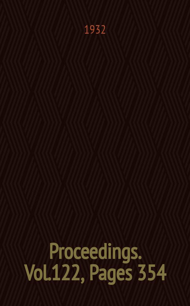 Proceedings. Vol.122, Pages 354