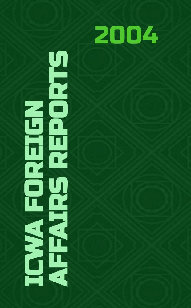 ICWA foreign affairs reports : A month. digest of contemporary intern. trends. Vol.3, №7/9