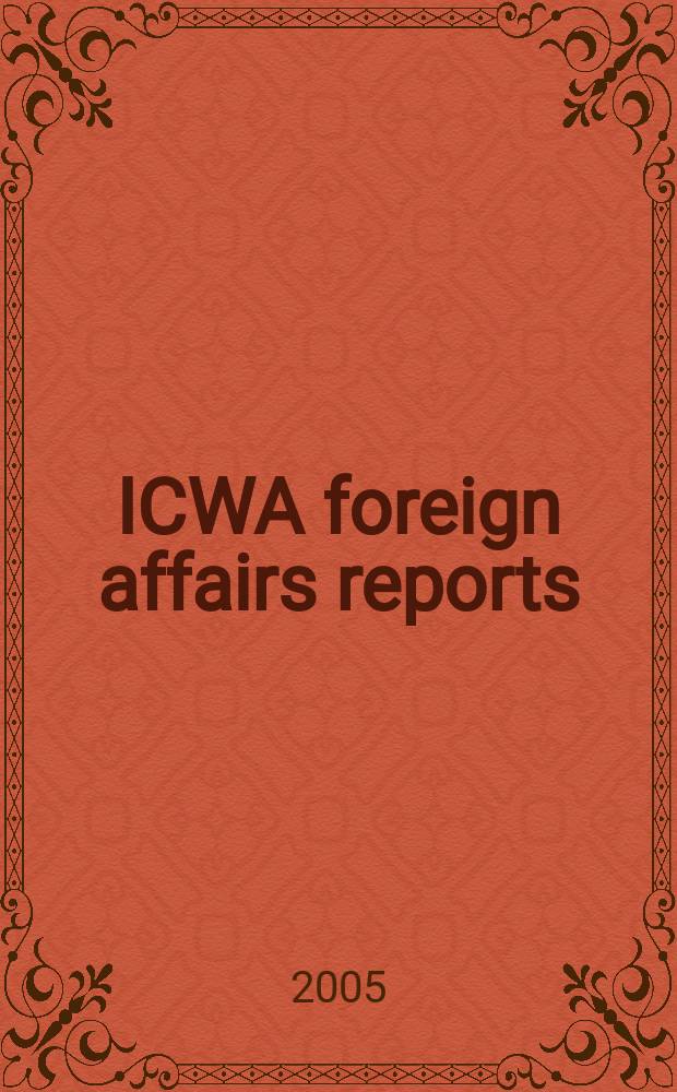 ICWA foreign affairs reports : A month. digest of contemporary intern. trends. Vol.4, №7/9