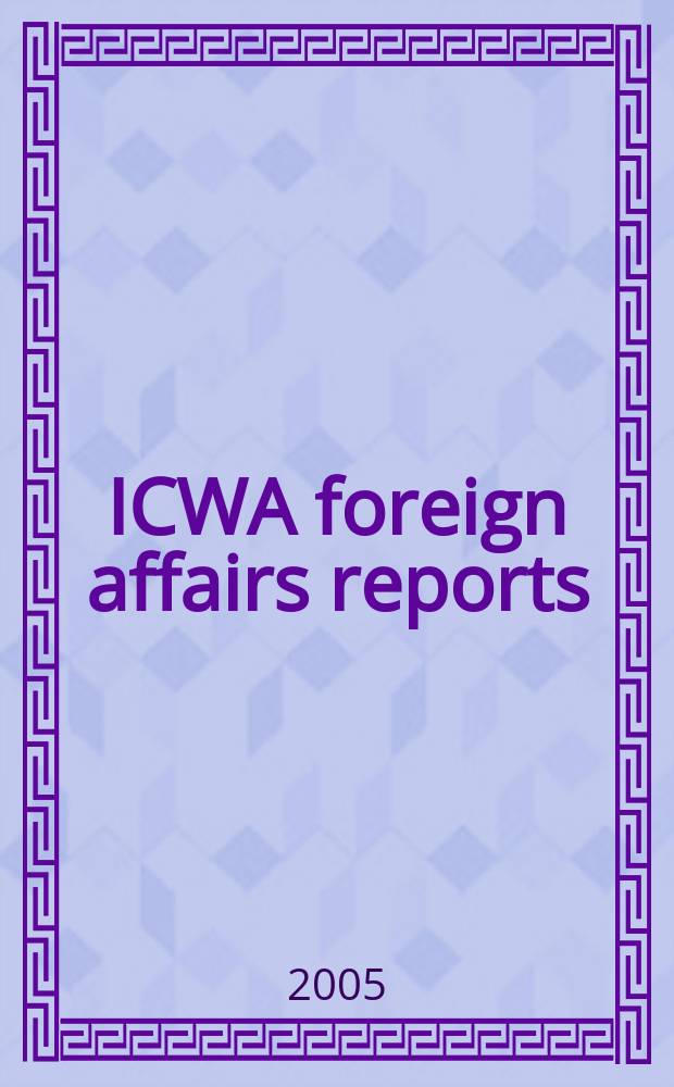 ICWA foreign affairs reports : A month. digest of contemporary intern. trends. Vol.4, №10/12