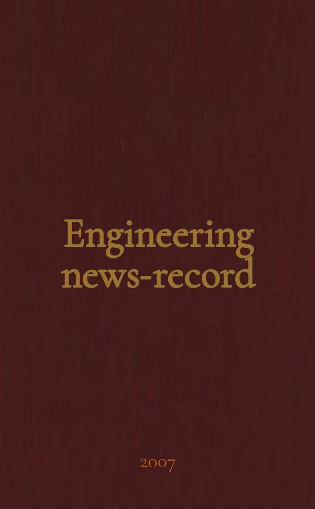 Engineering news-record : Devoted to civil engineering and contracting. Vol. 259, № 19