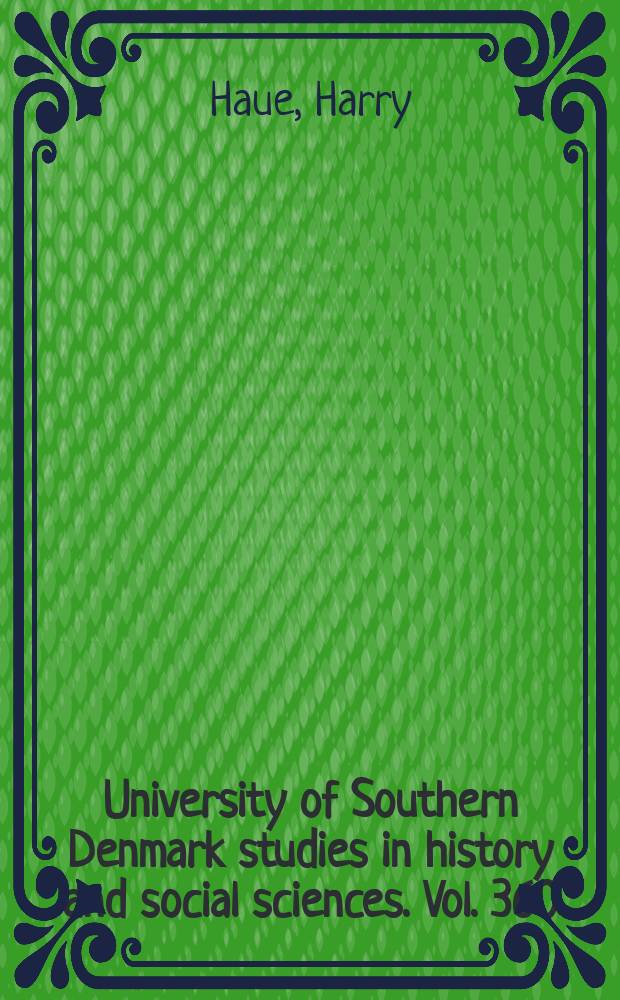 University of Southern Denmark studies in history and social sciences. Vol. 360 : Allgemeinbildung = Образование