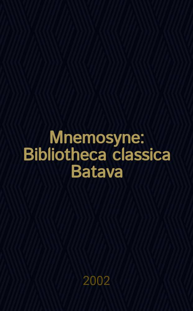 Mnemosyne : Bibliotheca classica Batava : Oikistes = Экистика: исследования, колонии и военная власть в древнем мире