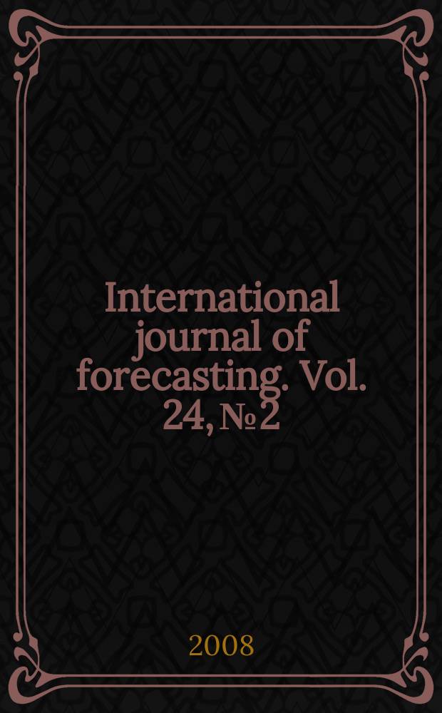 International journal of forecasting. Vol. 24, № 2 : US presidential election forecasting = Специальное исследование