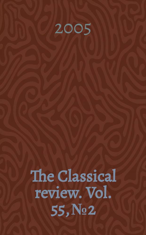 The Classical review. Vol. 55, № 2