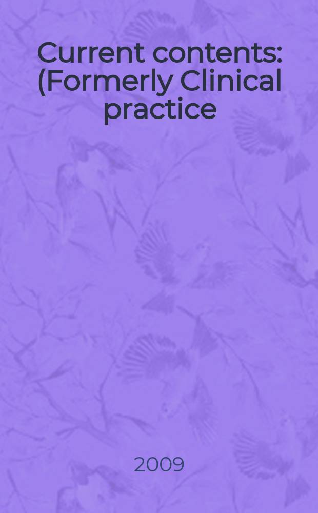 Current contents : (Formerly Clinical practice). Vol. 37, № 39