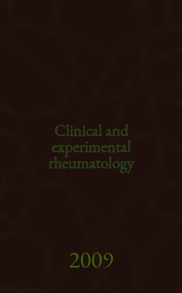 Clinical and experimental rheumatology : An Intern. j. of rheumatic a. connective tissue diseases. 2009 к vol. 27, № 2, suppl. 53 : Behçet's disease and other autoinflammatory conditions = Болезнь Бехчета и другие аутовоспалительные состояния