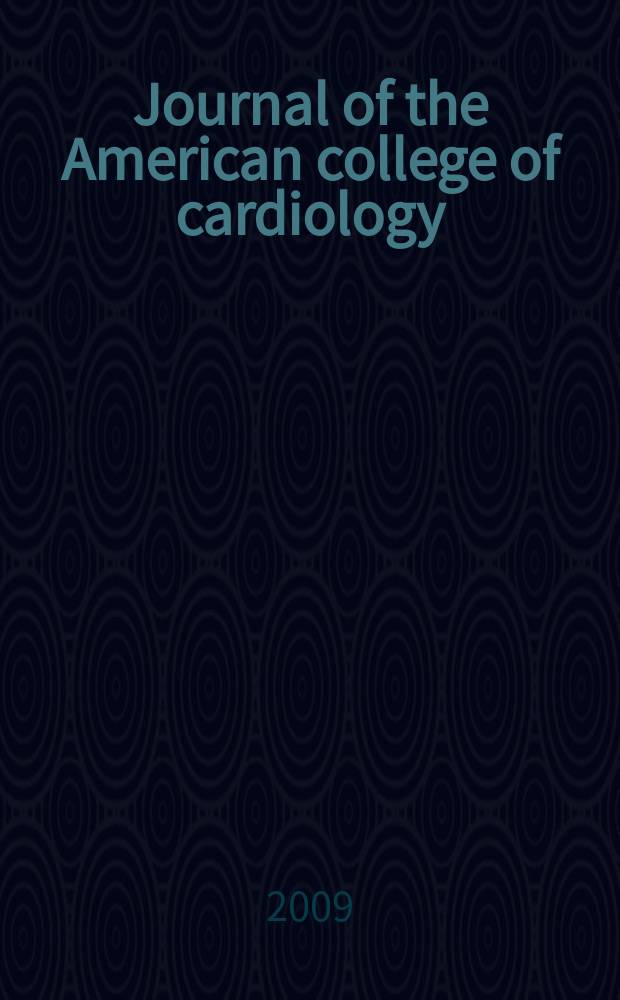 Journal of the American college of cardiology : JACC. Vol. 54, № 20