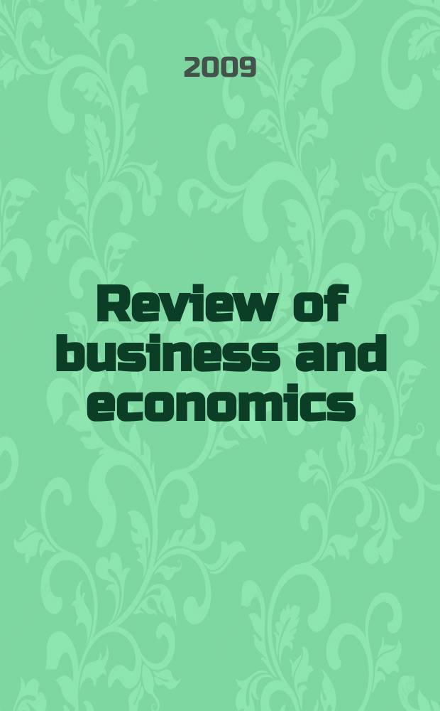 Review of business and economics : formerly known as Tijdschrift voor economie en management. Vol. 54, № 1