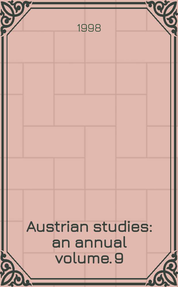 Austrian studies : an annual volume. 9 : The Austrian comic tradition = Австрийская комедийная традиция