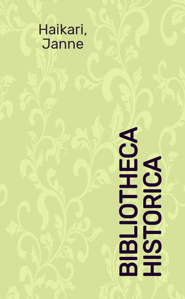 Bibliotheca historica : BH : Isännän, Jumalan ja rehellisten miesten edessä = Перед Господином, бог и честный человек: исполнительная власть и производственная среда местного управления в позднем 17 в. в Сатакунте (Швеция)