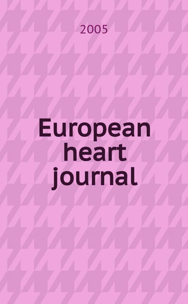 European heart journal : The j. of the Europ. soc. of cardiology. Vol. 26, № 15