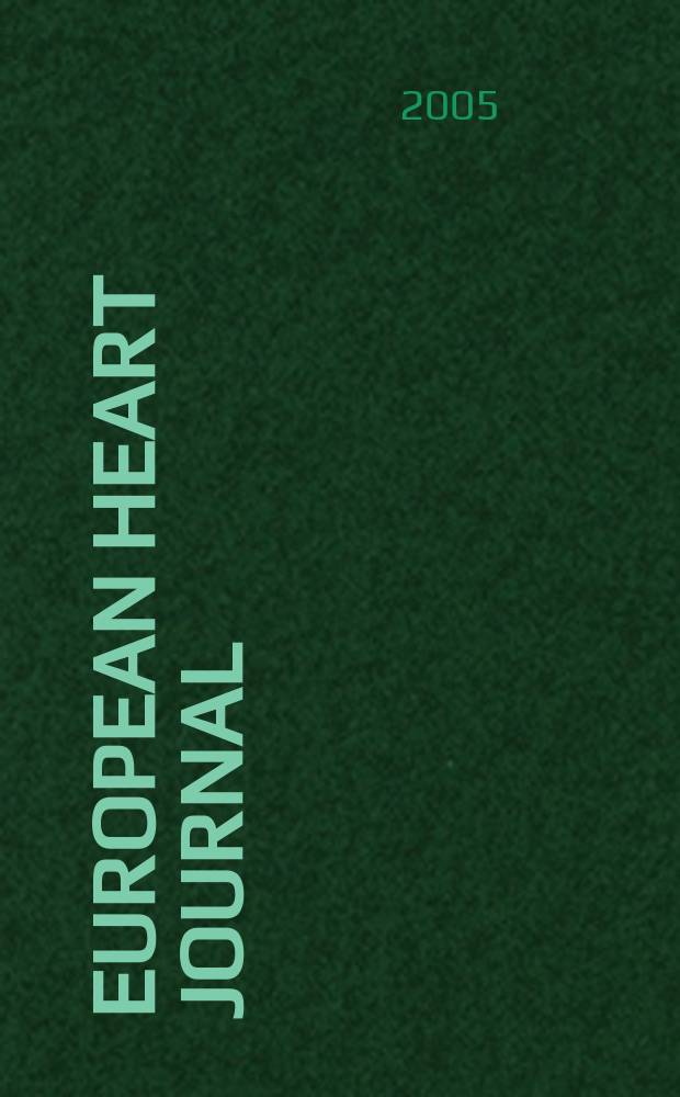 European heart journal : The j. of the Europ. soc. of cardiology. Vol. 26, № 17