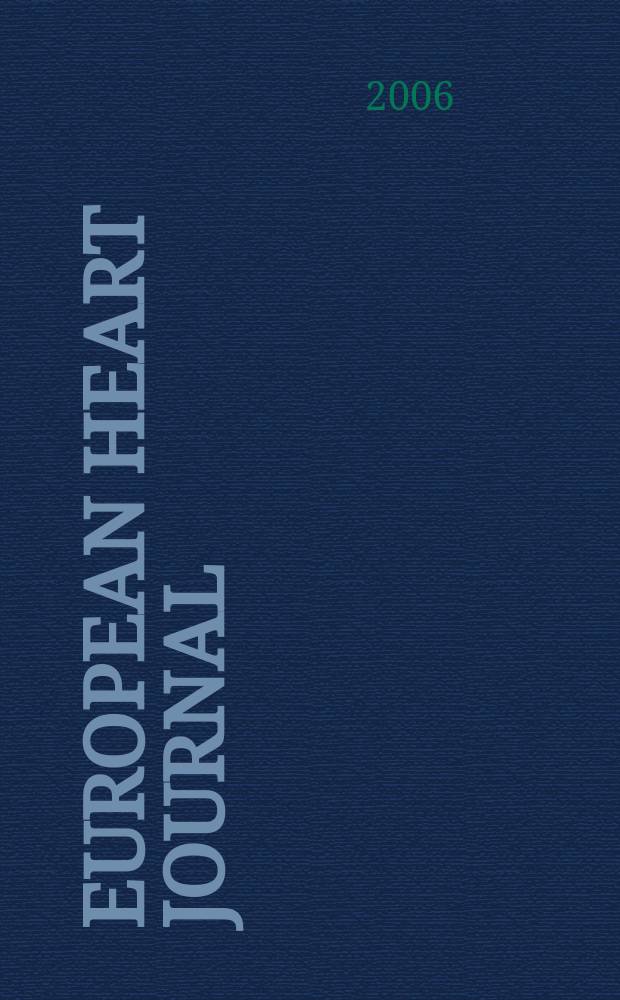 European heart journal : The j. of the Europ. soc. of cardiology. Vol. 27, № 7