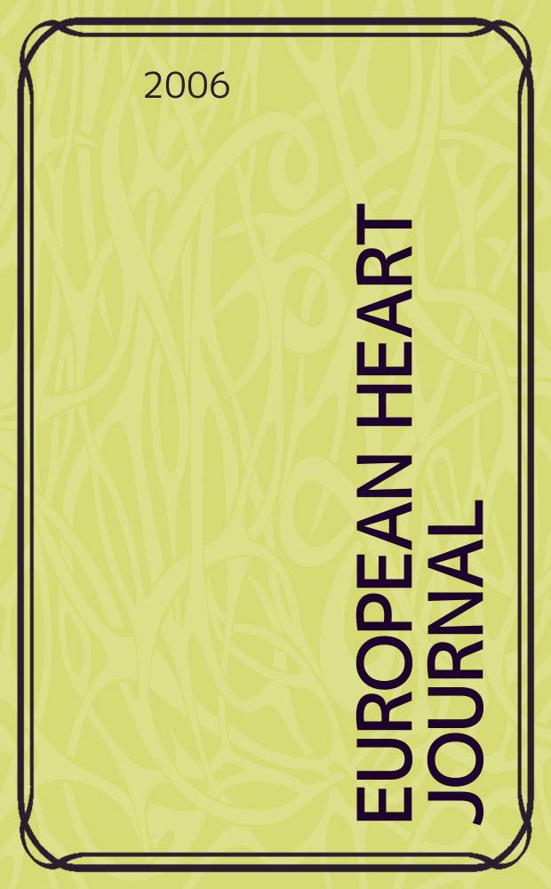 European heart journal : The j. of the Europ. soc. of cardiology. Vol. 27, № 14