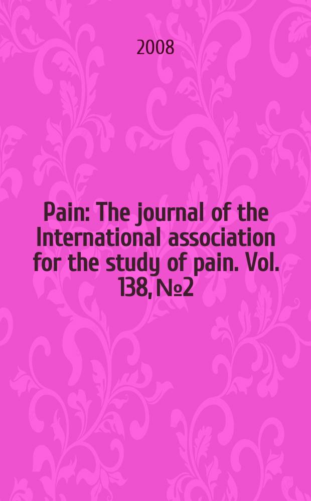 Pain : The journal of the International association for the study of pain. Vol. 138, № 2