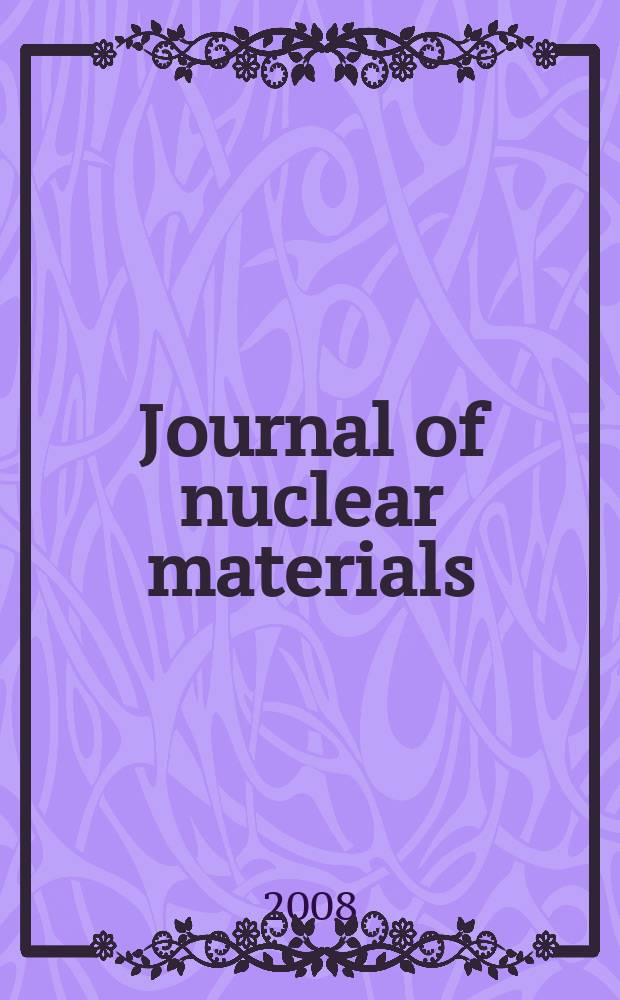 Journal of nuclear materials : A journal on metallurgy, ceramics and solid state physics in the nuclear energy industry. Vol. 377, № 1 : Spallation materials technology