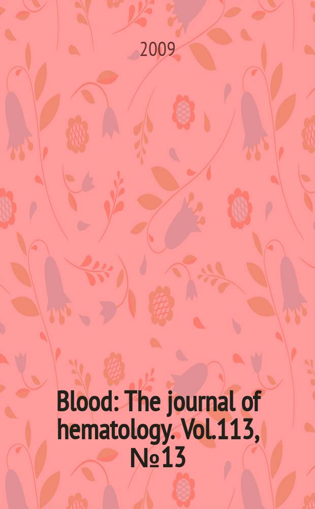 Blood : The journal of hematology. Vol.113, № 13