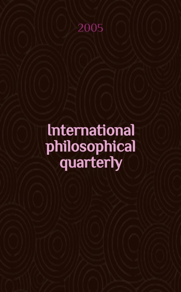 International philosophical quarterly : Publ. by the Foundation for intern. philos. exchange. Vol.46, №2(182)
