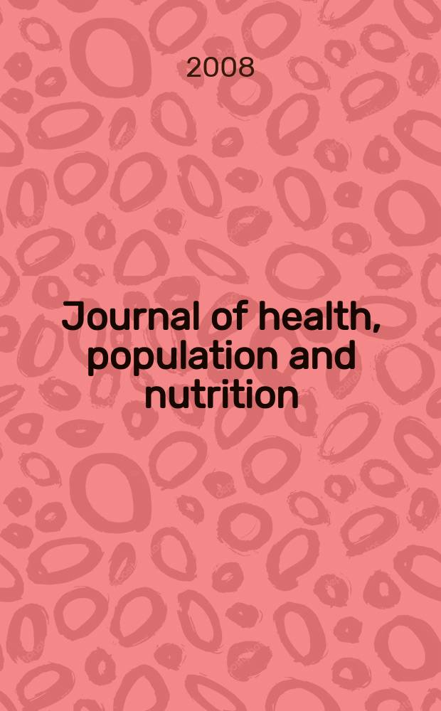 Journal of health, population and nutrition : JHPN. Vol. 26, № 1