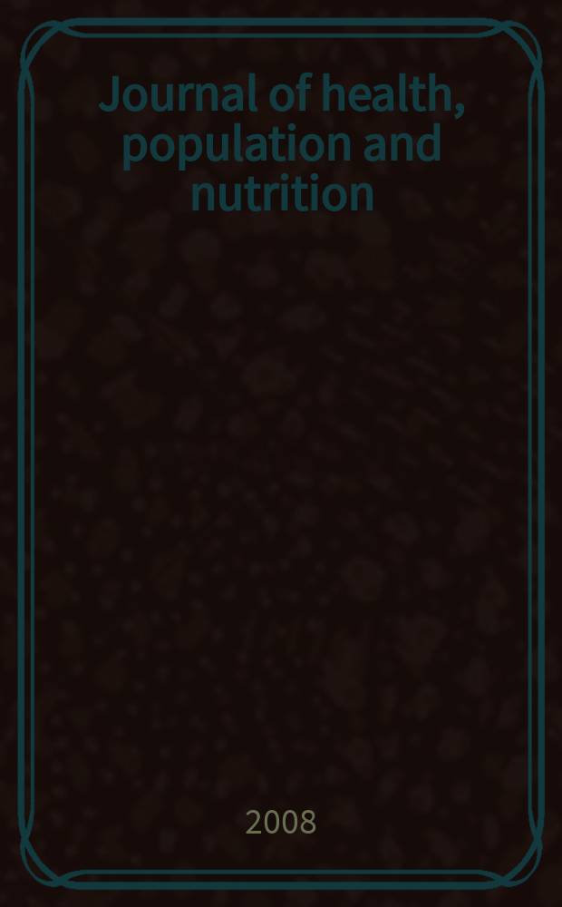 Journal of health, population and nutrition : JHPN. Vol. 26, № 2