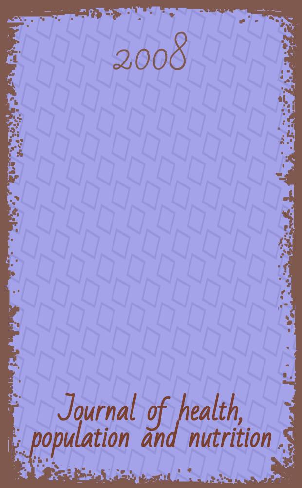 Journal of health, population and nutrition : JHPN. Vol. 26, № 4