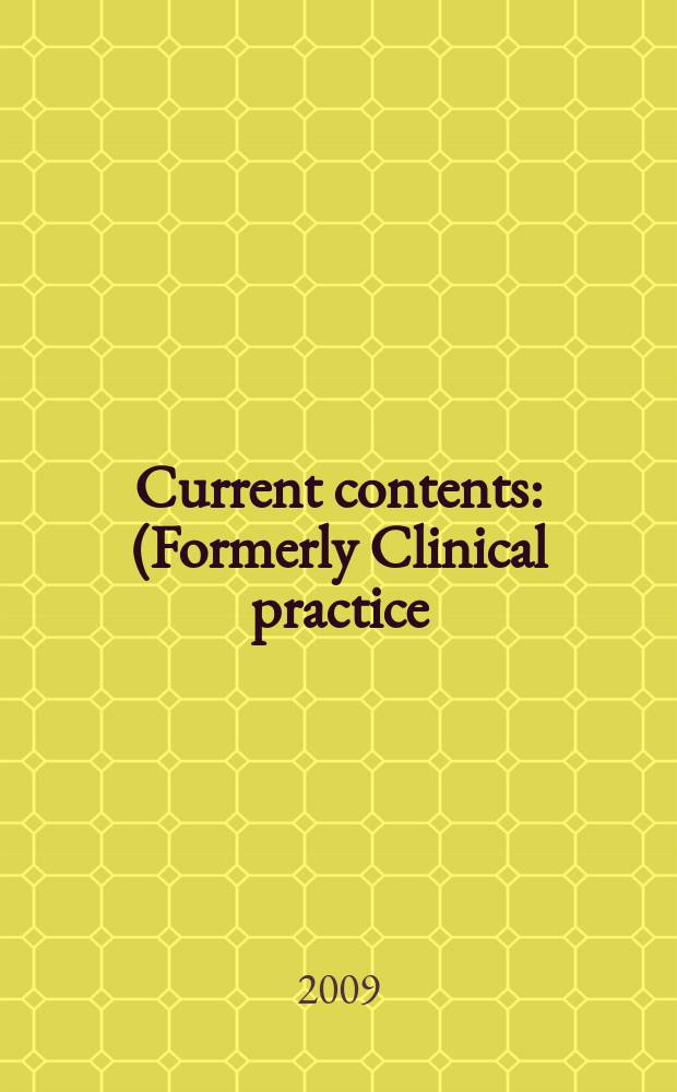 Current contents : (Formerly Clinical practice). Vol. 37, № 14