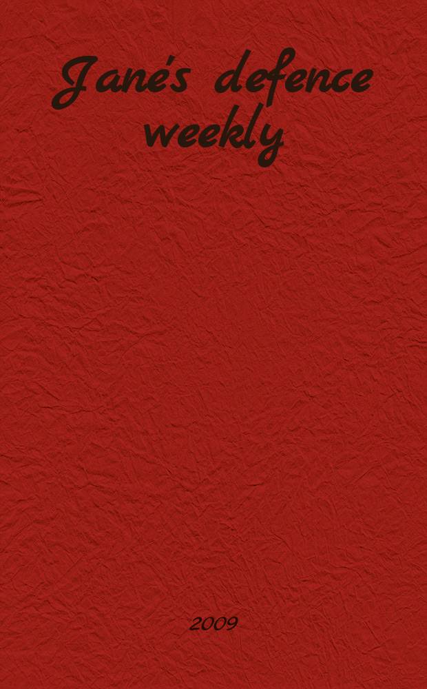 Jane's defence weekly : An intern. Thomson publ. Vol. 46, № 13