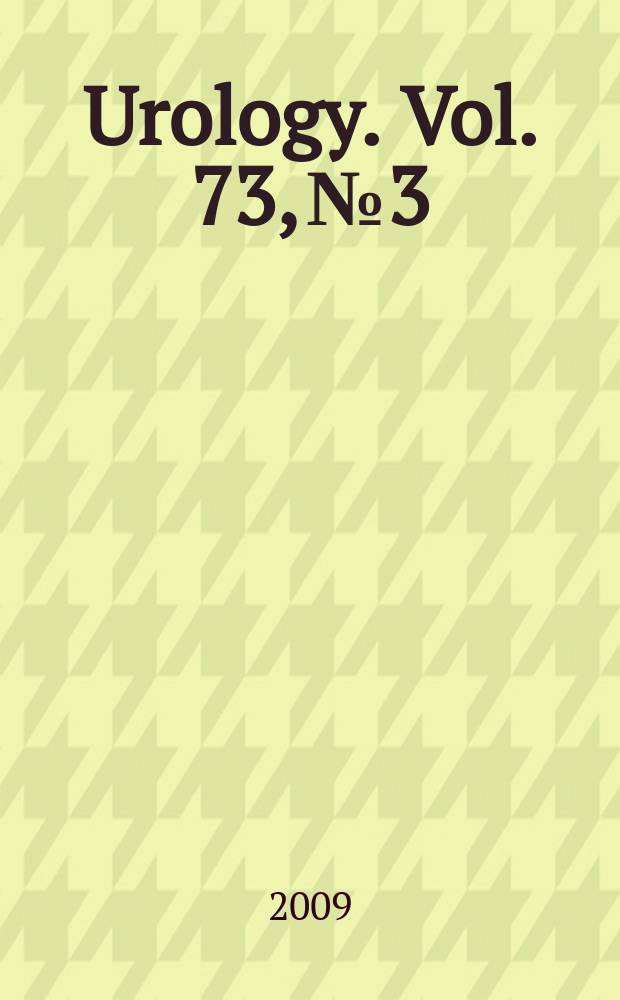 Urology. Vol. 73, № 3