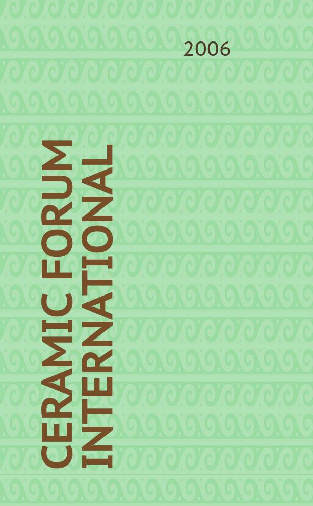 Ceramic forum international : Berichte der Deutschen keramischen Ges. Ztschr. f&uuml;r die keramische Industrie u. Forschung. Offiz. Organ der Deutschen keramischen Ges. Bd. 83, № 2
