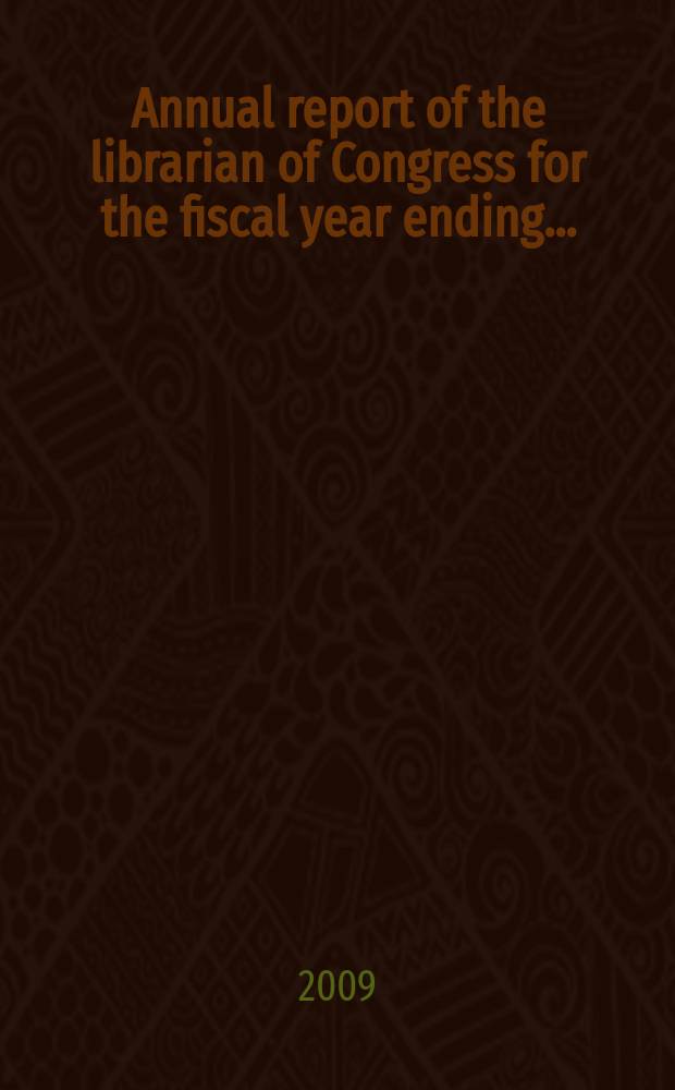 Annual report of the librarian of Congress for the fiscal year ending..