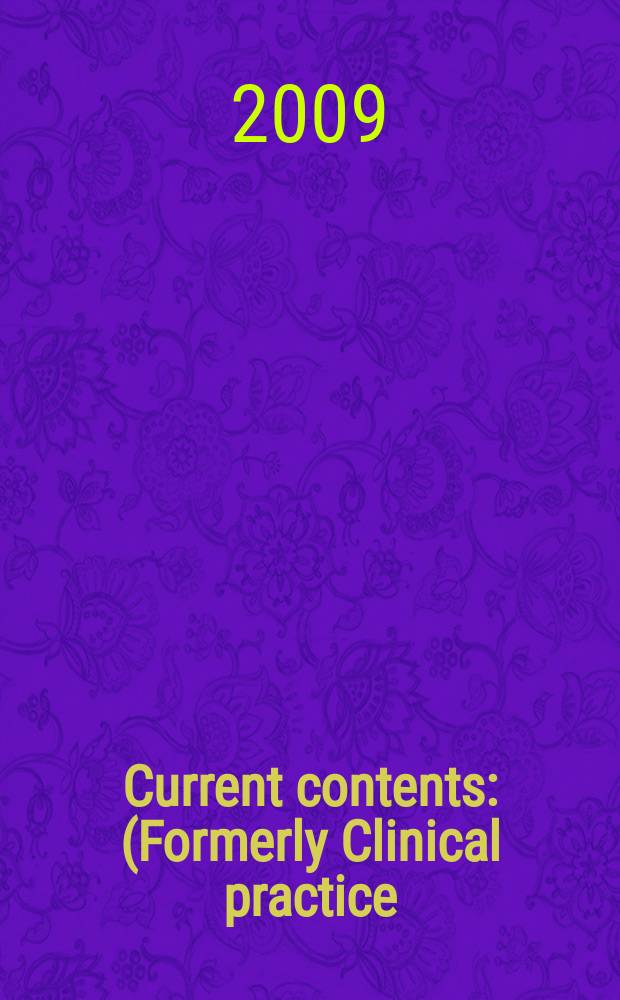Current contents : (Formerly Clinical practice). Vol. 37, № 36