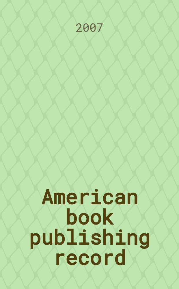 American book publishing record : A record of American book production in ... as catalogued by the Library of Congress and annotated by Publishers' weekly in the monthly issues of the American book publishing record Arranged by subject according to the Dewey decimal classification and indexed by author and by title. Vol. 48, № 1