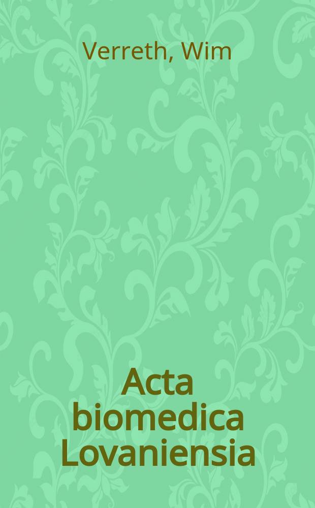 Acta biomedica Lovaniensia : Study of the relation between the metabolic syndrome, coronary atherosclerosis and heart failure in a mouse model = Изучение связей между метаболическим синдромом, коронарным атеросклерозом и метаболическим синдромом
