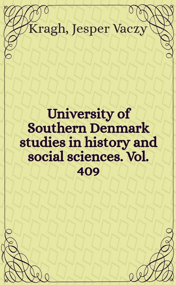 University of Southern Denmark studies in history and social sciences. Vol. 409 : Det hvide snit = Лоботомия. Психохирургия и датская психиатрия в 1922-1983 гг.