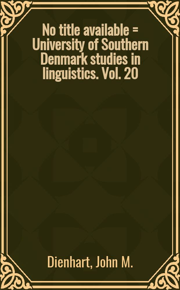 No title available = University of Southern Denmark studies in linguistics. Vol. 20 = Язык загадок,юмор и литература