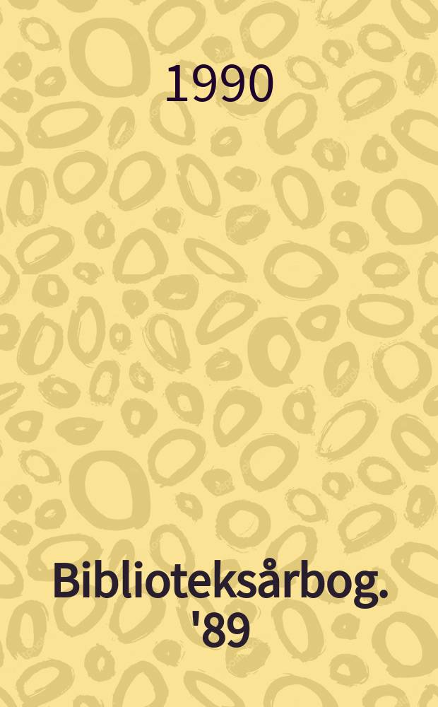 Biblioteksårbog. '89