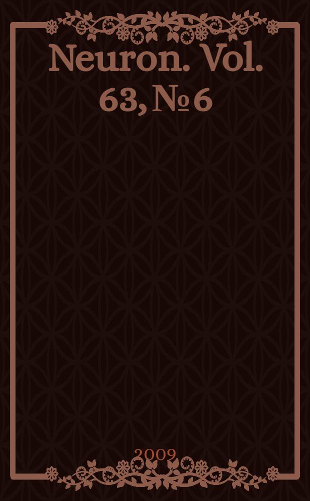 Neuron. Vol. 63, № 6