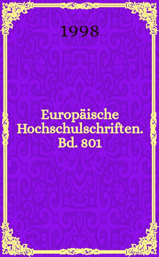 Europäische Hochschulschriften. Bd. 801 : Who shall guard the guirdians themselves?